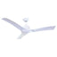 Ventilador decorativo de techo Masterfan Luna 52 de 3 aspas largas de ABS en color blanco