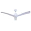 Ventilador decorativo de techo Masterfan Luna 52 de 3 aspas largas de ABS en color blanco
