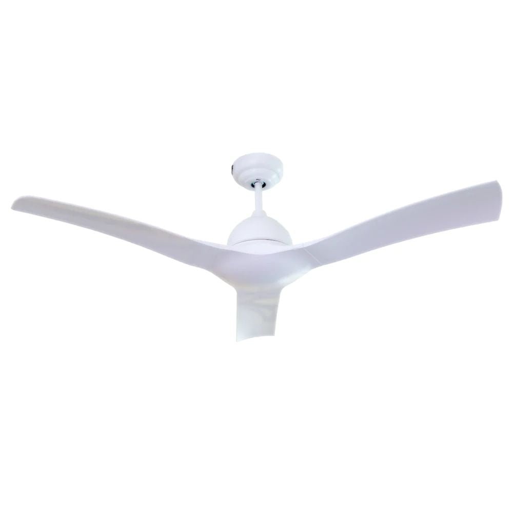 Ventilador decorativo de techo Masterfan Luna 52 de 3 aspas largas de ABS en color blanco