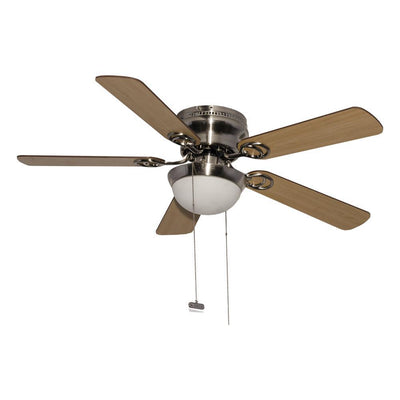 Ventilador decorativo de techo Masterfan Metro 42 de 5 aspas reversibles Maple-Chocolate con estructura satinada