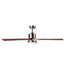 Ventilador decorativo de techo Masterfan Cava 52 de 3 aspas de madera chocolate con acabado satinado y luz LED