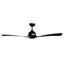 Ventilador decorativo de techo Masterfan Eclipse 52 de 3 aspas largas de ABS en color negro