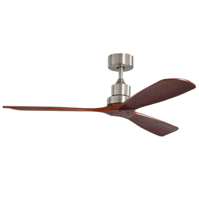 Ventilador decorativo de techo Masterfan Eeros 52 de 3 aspas de madera color nogal con estructura satinada