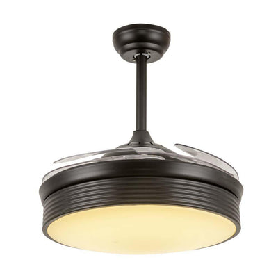 Ventilador decorativo de techo Masterfan Volare 42 de 4 aspas transparentes desplegables con estructura negra