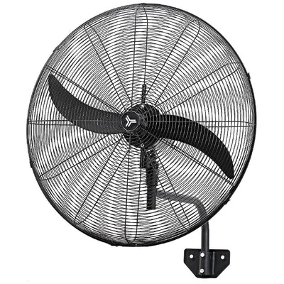 Ventilador industrial de pared Masterfan Huracán 30 pulgadas color negro con dos aspas de metal y canastilla de acero
