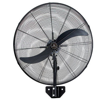 Ventilador industrial de pared Masterfan Huracán 30 pulgadas color negro con dos aspas de metal y canastilla de acero