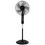 Ventilador industrial de pedestal Masterfan Ares 16 color negro con cinco aspas y panel integrado para interior
