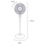 Ventilador industrial de pedestal Masterfan Ares 16 color negro con cinco aspas y panel integrado para interior