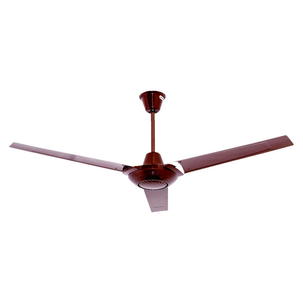 Ventilador industrial de techo Masterfan Tifón 56 pulgadas con estructura y tres aspas de metal en chocolate y satinado para interior