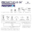 Ventilador industrial de techo Masterfan Prometheus 56 pulgadas color blanco con tres aspas de metal para interior