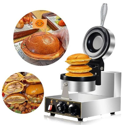 Wafflera Migsa WTB1, eléctrica, en acero inoxidable.