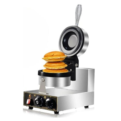 Wafflera Migsa WTB1, eléctrica, en acero inoxidable.