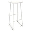 Banco alto Infiniti Klejn 113-5400H-P con base trineo de acero y asiento de polipropileno de color