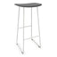 Banco alto Infiniti Klejn 113-5400H-P con base trineo de acero y asiento de polipropileno de color