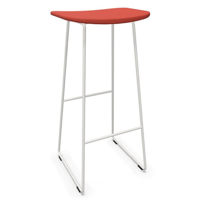 Banco alto Infiniti Klejn 113-5400H-P con base trineo de acero y asiento de polipropileno de color