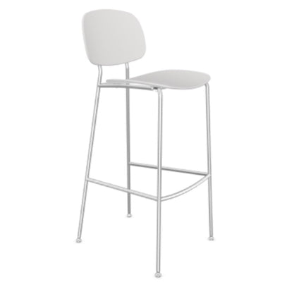 Banco bajo Infiniti Tondina Pop con asiento y respaldo de polipropileno y base de cuatro patas