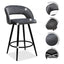 BANCO KINGSTRONG CADIZ BANC0903740 | Banco Alto Diseño Moderno Barra Alta Uso Residencial Comercial | con Descansapies | Varios Colores | Tapizado | Interior - BANC0903740 - Mundo In - NOGAL BEAT -