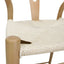Banco bajo Kingstrong Micerino con asiento de cuerda trenzada natural y estructura de madera sólida
