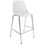 Banco alto Nogal Beat Quick OHV-47 ALTA con estructura de acero cromado, base de cuatro puntas y asiento de polipropileno