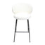 Banco alto Kingstrong Tucson con base metálica negra y asiento y respaldo tapizados de color