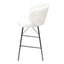 Banco alto Kingstrong Tucson con base metálica negra y asiento y respaldo tapizados de color