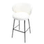 Banco alto Kingstrong Tucson con base metálica negra y asiento y respaldo tapizados de color