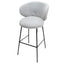 Banco alto Kingstrong Tucson con base metálica negra y asiento y respaldo tapizados de color