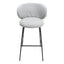 Banco alto Kingstrong Tucson con base metálica negra y asiento y respaldo tapizados de color