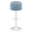 Banco alto Offiho Koln OHV-7216P con altura ajustable, base de plato redondo de acero y descansa pies.