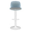 Banco alto Offiho Koln OHV-7216P con altura ajustable, base de plato redondo de acero y descansa pies.
