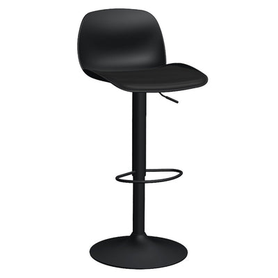 Banco alto Offiho Koln OHV-7216P con altura ajustable, base de plato redondo de acero y descansa pies.