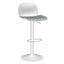 Banco alto Offiho Koln OHV-7216P con altura ajustable, base de plato redondo de acero y descansa pies.