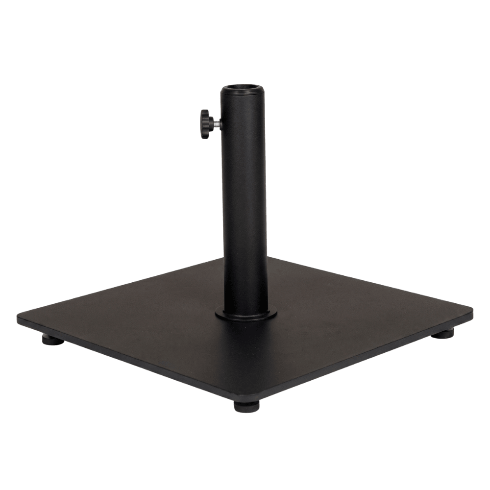 Base de parasol Resol Flexo 35 en acero color negro para áreas exteriores y terrazas