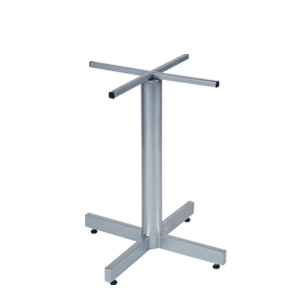 Base cromada ALBAR AR-108 C en acero rectangular con tubo redondo