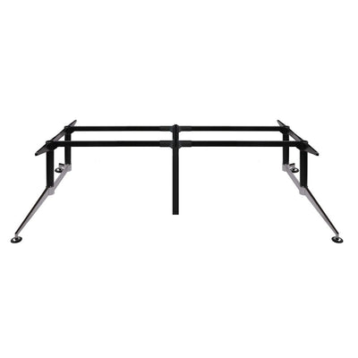 Estructura para mesa de juntas Gersa E-LM320X120 con dos patas y una pata intermedia en color negro