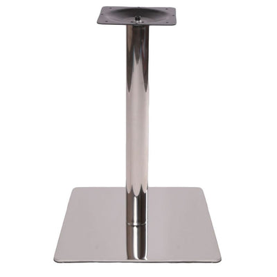 Base baja cuadrada GERSA G-2400 para mesa en acero con acabado espejo