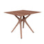 Mesa cuadrada RESOL VELA S 90x90 con tapa HPL y pie central de fibra de vidrio enlazado por barra de aluminio