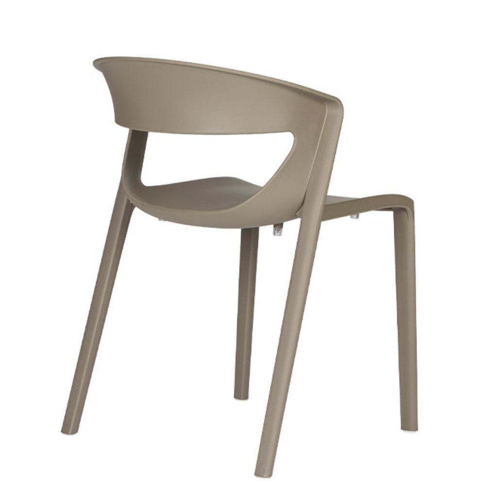 Silla comercial Bratti Kicca One monobloque de polipropileno con fibra de vidrio para cafetería