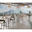 Silla comercial Bratti Kicca One monobloque de polipropileno con fibra de vidrio para cafetería