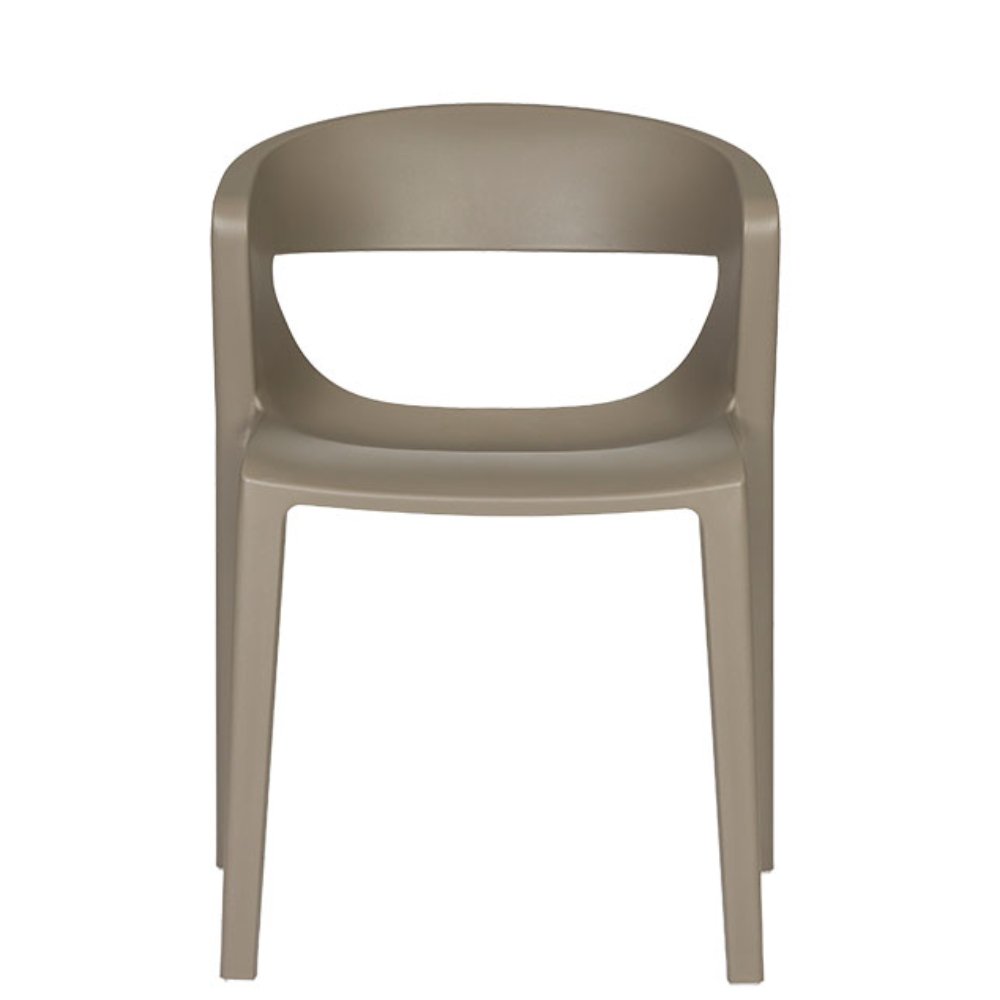 Silla comercial Bratti Kicca One monobloque de polipropileno con fibra de vidrio para cafetería