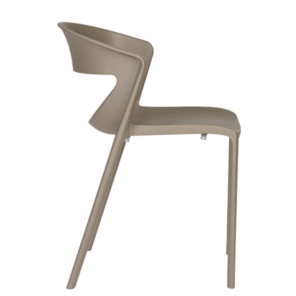 Silla comercial Bratti Kicca One monobloque de polipropileno con fibra de vidrio para cafetería