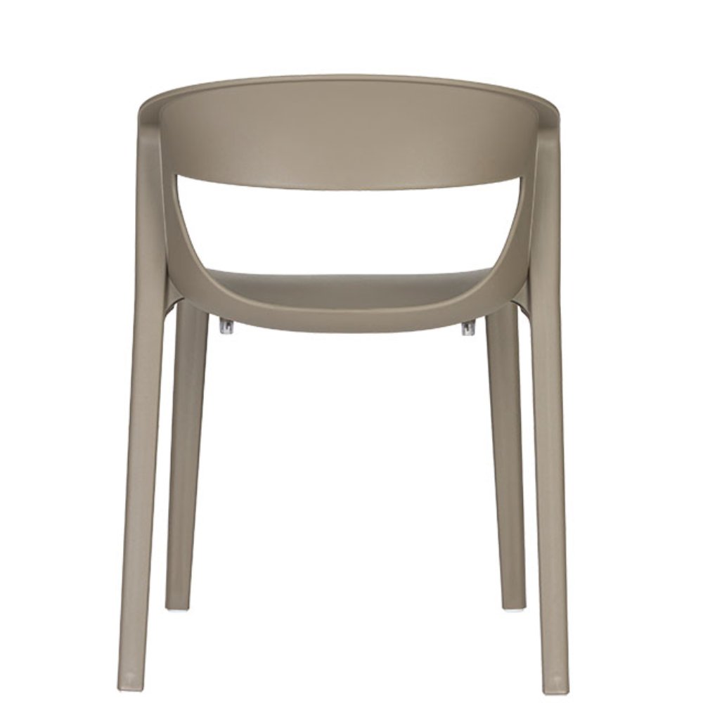 Silla comercial Bratti Kicca One monobloque de polipropileno con fibra de vidrio para cafetería