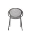 Silla comercial Techno Pixel con concha de polipropileno y respaldo alto para terraza, apilable