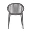 Silla comercial Techno Pixel con concha de polipropileno y respaldo alto para terraza, apilable