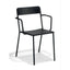 Silla comercial Colos C 1.2/1 de acero tubular galvanizado con pintura epóxica y descansabrazos