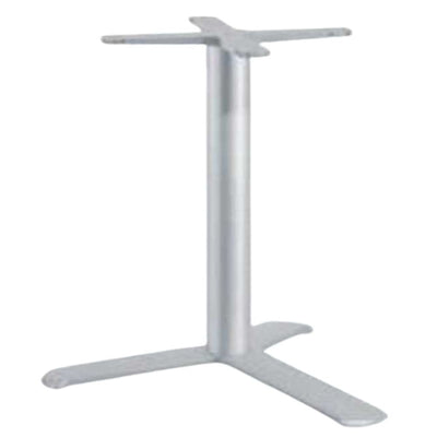 Base baja de 3 puntas LABENZE H73 con columna redonda en acero galvanizado y aluminio anodizado