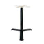 Base baja de 3 puntas LABENZE H73 con columna redonda en acero galvanizado y aluminio anodizado