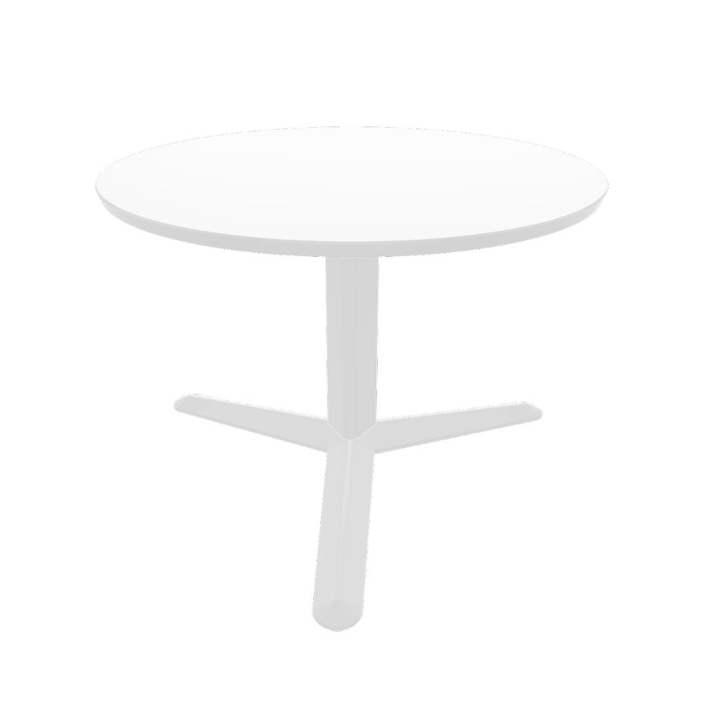 Mesa Labenze ARKET 160-08620 con cubierta circular de acero y base de aluminio de tres puntas