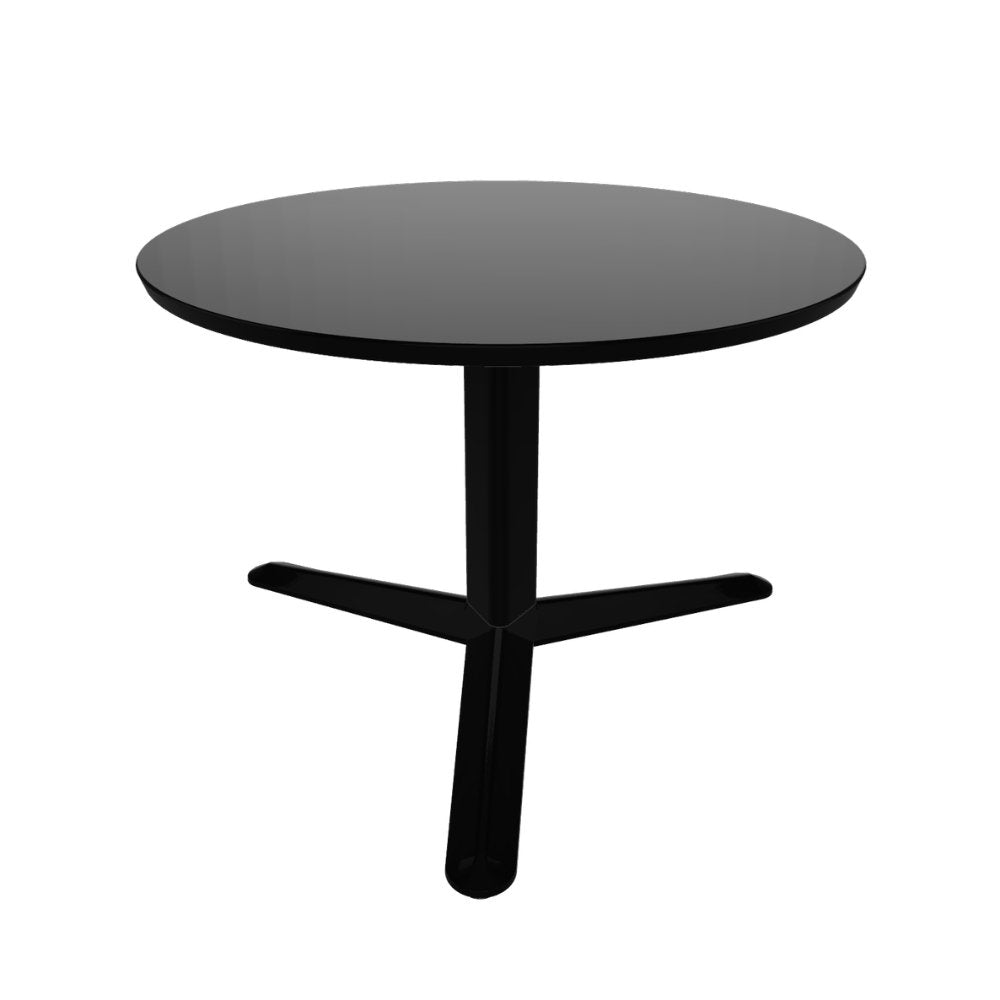 Mesa Labenze ARKET 160-08620 con cubierta circular de acero y base de aluminio de tres puntas