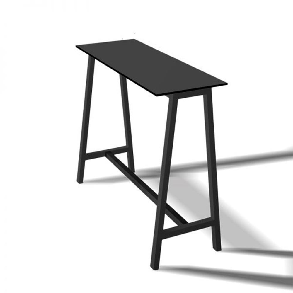 Mesa alta Labenze STEP 160-08200 con estructura de cuatro patas en acero recubierto y cubierta compacto